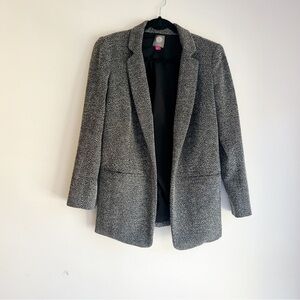 Vince Camuto tweed look knit outer blazer grey and black size 4